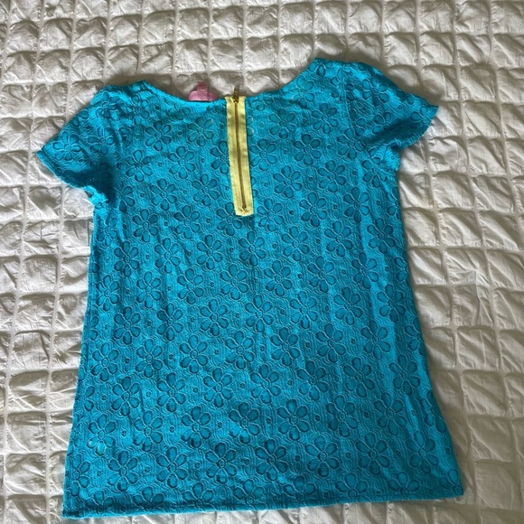 Lilly Pulitzer Turquoise Lace Top - Picture 4 of 7